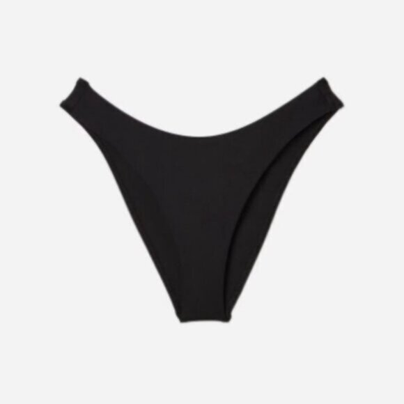 NWT Everlane Women's Black The High Rise French Cheeky Bikini Bottom Size XS - Picture 2 of 6